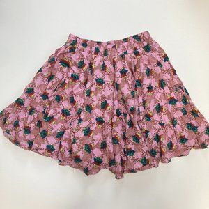 Anthropologie Porridge Full Gathered Floral Print Skirt S Small